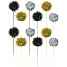 Black Gold and Silver Hors D'Oeuvre Picks 24ct