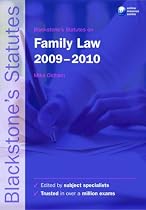 Blackstone's Statutes on Family Law 2009-2010 (Blackstone's Statute Series)