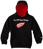 NHL Youth Detroit Red Wings Sportsman Pullover Fleece Hoodie - R58C4Pee (Black, Medium)