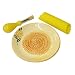 from Naturally Med - Ceramics Garlic Grater Set (garlic grater, silicone peeler, brush) - Yellow with Sunflower Motif