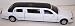 Kinsmart 1/38 Scale Diecast 1999 Lincoln Town Car Stretch Limousine in Color White