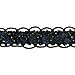 Expo International IR4570BK-20 Sequin Braid Cord Trim, Black, 20 yd