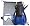 U.S. Divers St. Tropez Mask, SeaBreeze Silicone Snorkel, Trek Travel Fins & Mesh Bag - Blue, Large