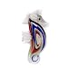 Sea Swirl Seahorse Glass Foil Pendant with Organza Choker image 2