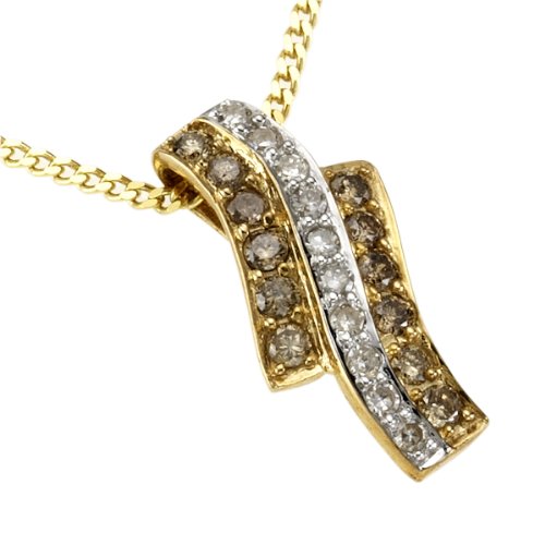 Diamonds by Ellen K. - Damenanh&auml;nger mit Kette aus zweifarbigem 333/- Gelbgold 45/42cm bes Preisvergleich
