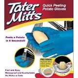 Tater Mitts Quick Peel Potato Gloves +Bonus Vegetable Slicer