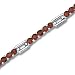 Classic Split Style 8.75 carats total weight Round Cut Garnet Gemstone Bracelet in Sterling Silver Rhodium Finish