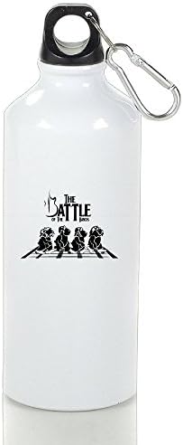 Bukinete The Battle Of The Bands Sports Water Bottle With Carabiner Hook White