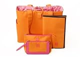JP Lizzy Tangerine Giraffe Classic Tote Set