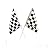 AVAIL NOW! 24 Party Favors RACING Nascar Race Car MINI Black White CHECKERED FLAGS
