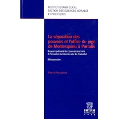 La s�paration des pouvoirs et l'office du juge de Montesquieu � Portalis