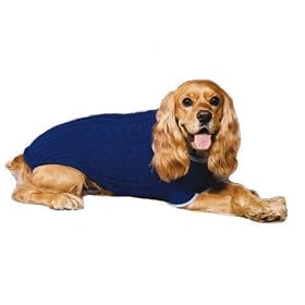 Fashion Pet Classic Xtra-Large Cable Dog Sweater, Cobalt Blue