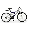 Barracuda Tremor 21-speed Full-Suspension Cycle Blue/Silver 18" Frame