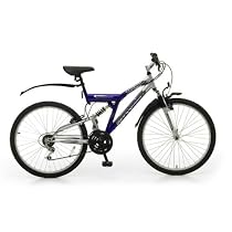 Barracuda Tremor 21-speed Full-Suspension Cycle Blue/Silver 18" Frame
