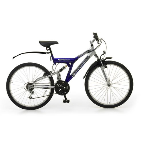 Barracuda Tremor 21-speed Full-Suspension Cycle Blue/Silver 18" Frame