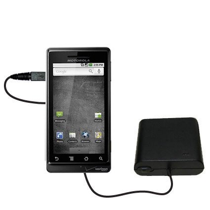 Portable Emergency AA Battery Charge Extender for the Motorola DROID - uses Gomadic TipExchange Technology