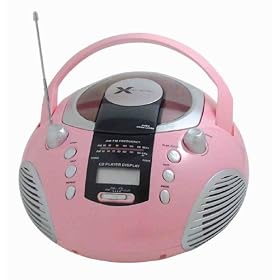 PORTABLE CD PLAYER WITH AM/FM RADIO - Pink
