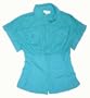 Diesel Women Slim Fit Zepte Shirt (XX-Small, Teal)