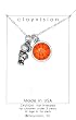 Clayvision Hoops Girl w/Color Basketball Charm on a Necklace