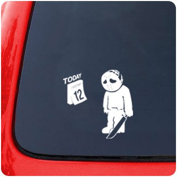 Jason Voorhees Humor Friday the 13th Decal Sticker Movie Halloween FUNNY