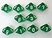 Chessex: d10 Translucent 10 Dice Set: Green and White - Revised
