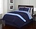 Beverly Hills Polo Club Solid Reversible Comforter Set, Indigo/French Blue