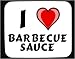 I Love Barbecue Sauce Decorated Mouse Pad Image