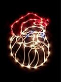 16" Lighted Santa Claus Face Christmas Window Silhouette Decoration
