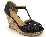 STRAPPY T-STRAP WEDGE
