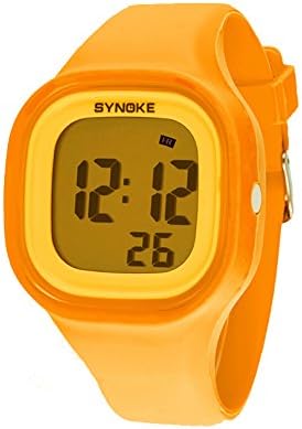 Karp Jelly Diving &amp; Swimming Waterproof Digital Wrist Watches with Alarm, Chronograph &amp; Calendar Function (Orange)