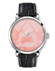 SPRAWL Aanalog Fashion Series Silver Ladies Watches of Genuine Black Leather Strap,Unique Wrist Watch for Women Girls Designed with Christmas tree shape