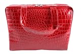 Danielle Designer Patch Red Croc Large Weekender Cosmetic Bag