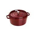 Staub 1102687 Cocotte, 26 cm, rund, Br�ter aus Gusseisen, grenadine