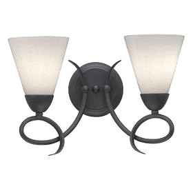 Thomas Lighting M1982-63 Tango Two-Light 15-1/2-Inch W by 10-1/2-Inch H Bath Light, Painted Bronze