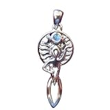Goddess of Manifestation - Moonstone Pagan Moon Goddess Pendant