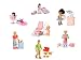 Mrs. Goodbee Caring Corners Family Packs 7 Figure Doll Bundle