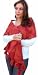 Alpaca Natural Fiber Scarf - Orange & Dark Pink (Extra Large)
