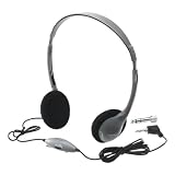 Hamilton Electronics Personal Automatic Stereo/Mono Switching Headphones w/ Volume Control and Acoustic Foam Earpads