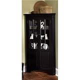 corner curios Home Styles 5177 694 Corner Curio Cabinet   Black