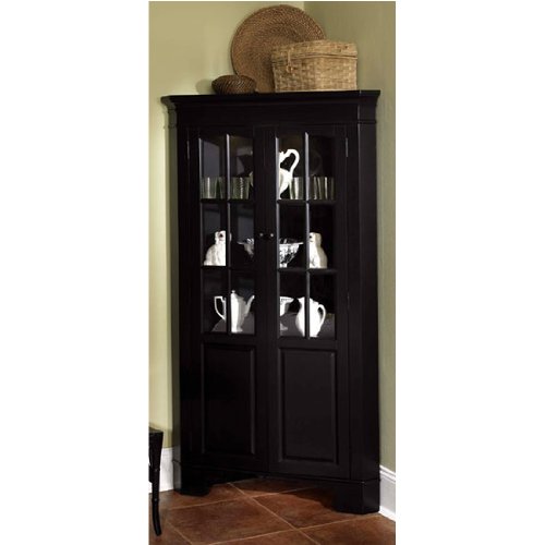 Home Styles 5177-694 Corner Curio Cabinet - Black