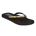 Women's Mossimo Supply Co. Leann Beaded Flip Flops - Black/Multicolor