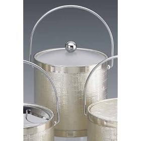 Kraftware 45365 Scandia - Champagne 3 Quart Ice Bucket with Bale Handle, Bands and Acrylic... by Kraftware