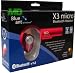BlueAnt X3 Micro Bluetooh Headset Blue Ant X3 with USB, Car, and Wall Chargers *RED COLOR*