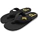 Reebok Pittsburgh Pirates Black Summertime Flip Flops