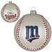 Minnesota Twins Glass Baseball Ornament