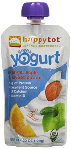 Happy Tots Greek Yogurt Orange, Apple & Sweet Potato, 4.22 Ounce