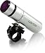 Lavod Bicycle Headlight with MP3 Player, 2 GB Internal Memory and Integrated High-Quality Speaker (Silver)