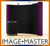 Image Master 10' Curved Floor Popup Display (Black With Purple Ends)