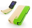 E-volve Tuff-Grip slim-line leather case cover for Sony Walkman Series X - (Key Lime)