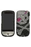 HTC Sprint Hero Full Diamond Graphic Case - Black Skull